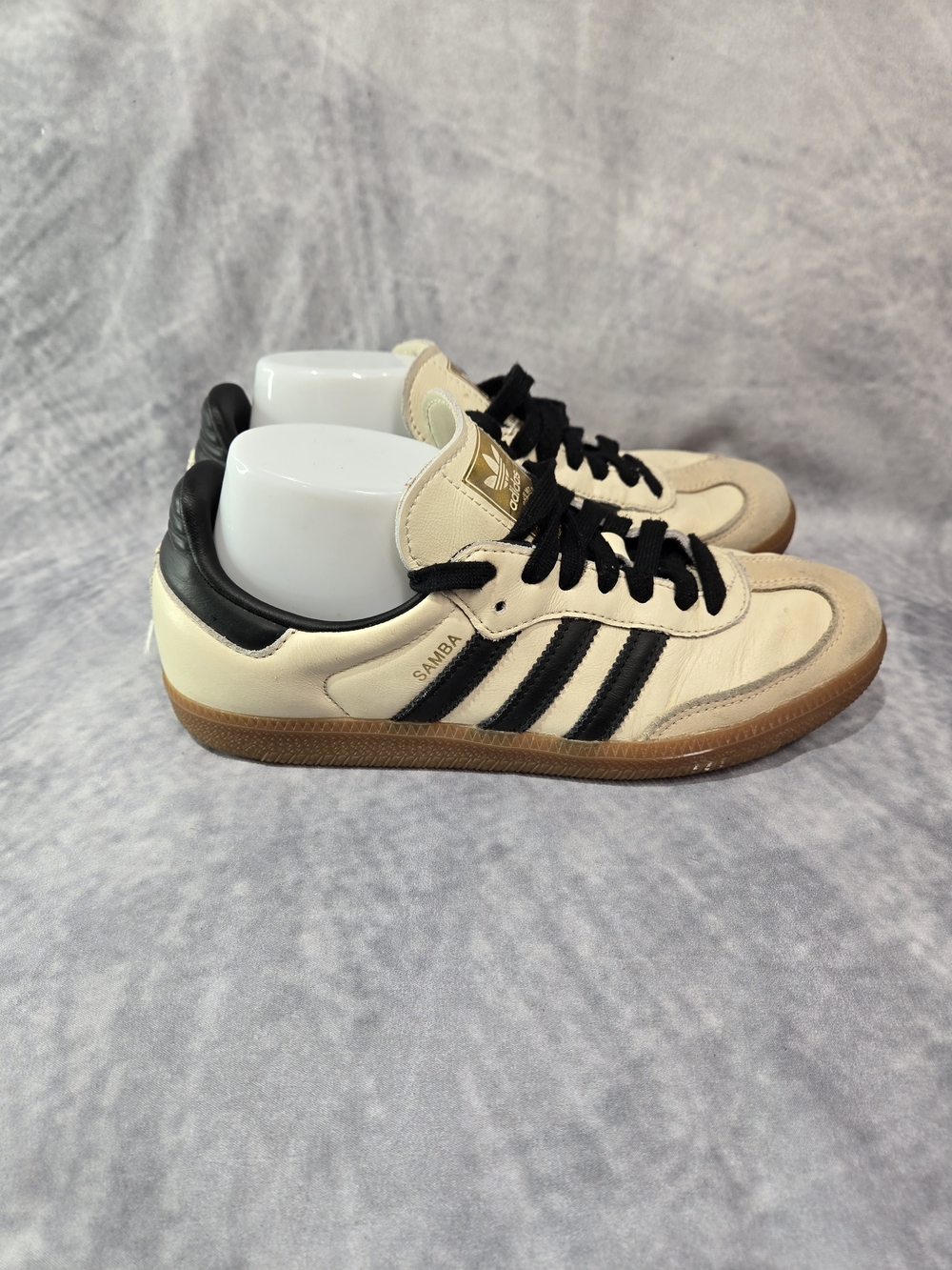 Adidas Samba Cream & Black Classic Sneakers